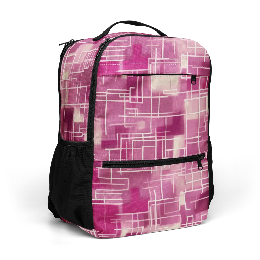 Neon Grid on Utility Backpack — Right Front