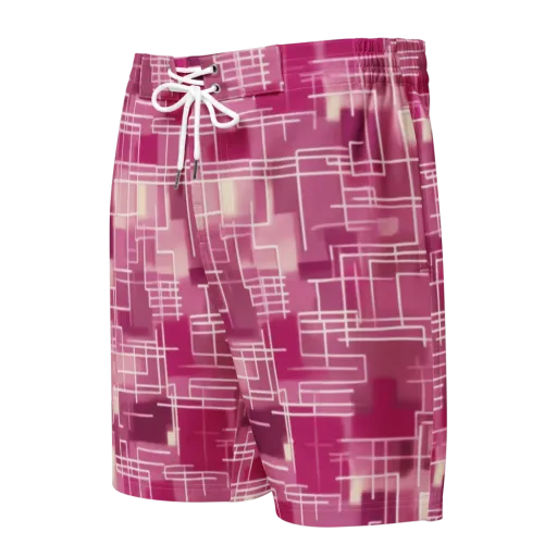 Neon Grid on a Men's Board Shorts