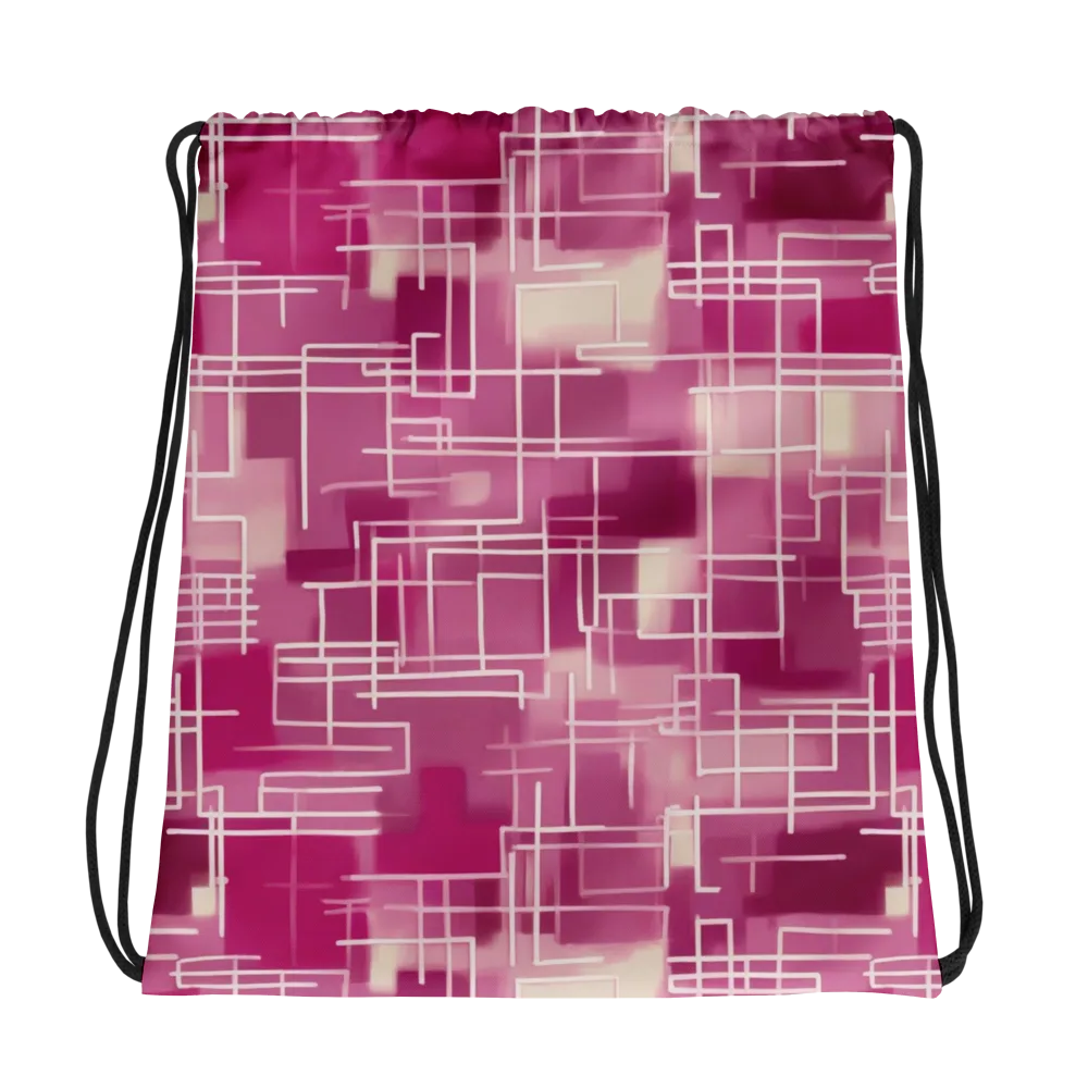 Neon Grid on Drawstring Bag — Photo