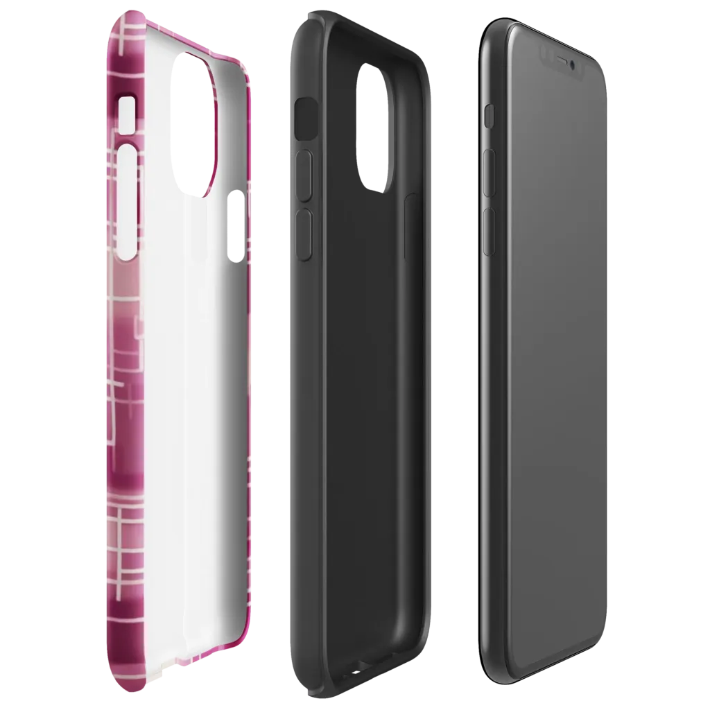 Neon Grid on Tough Case for iPhone® — Right