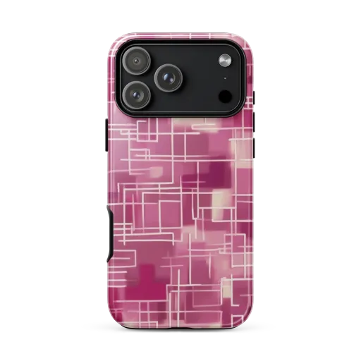 Neon Grid on a Tough Case for iPhone®