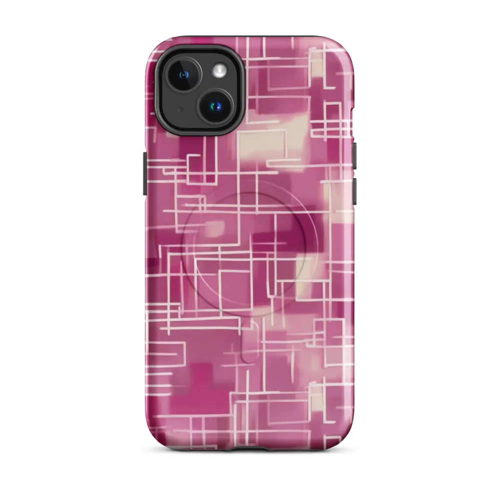 Neon Grid on MagSafe Tough Case for iPhone® — Front
