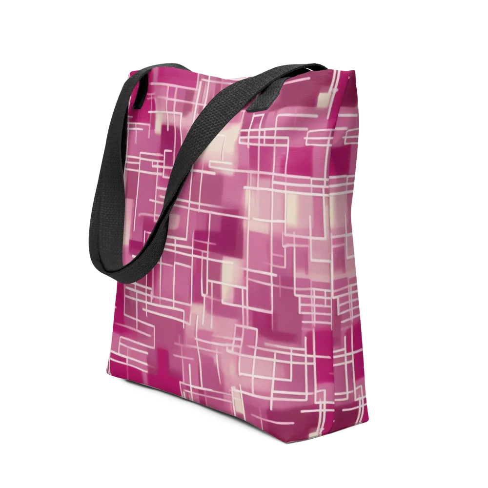 Neon Grid on Tote Bag — Front