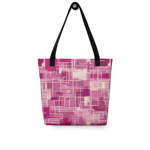 Neon Grid Tote Bag on model