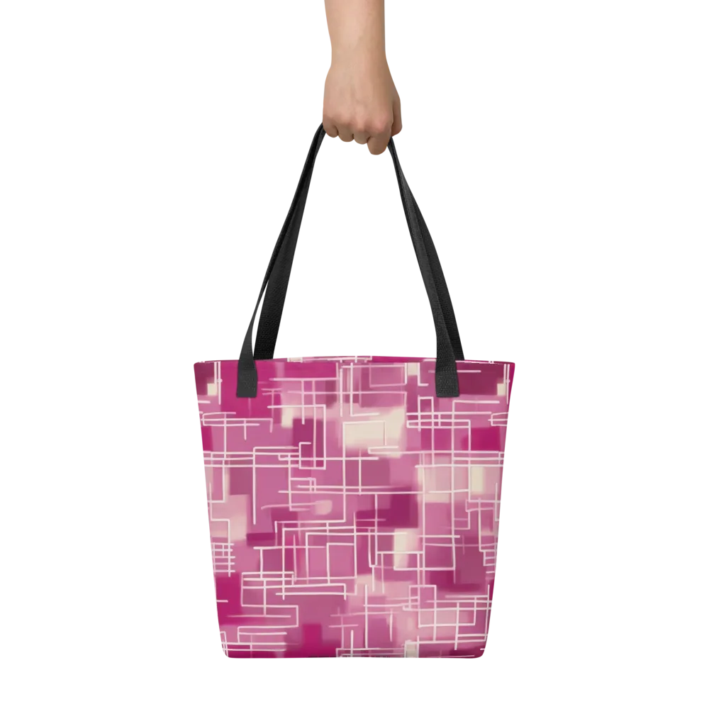Neon Grid on Tote Bag — Front