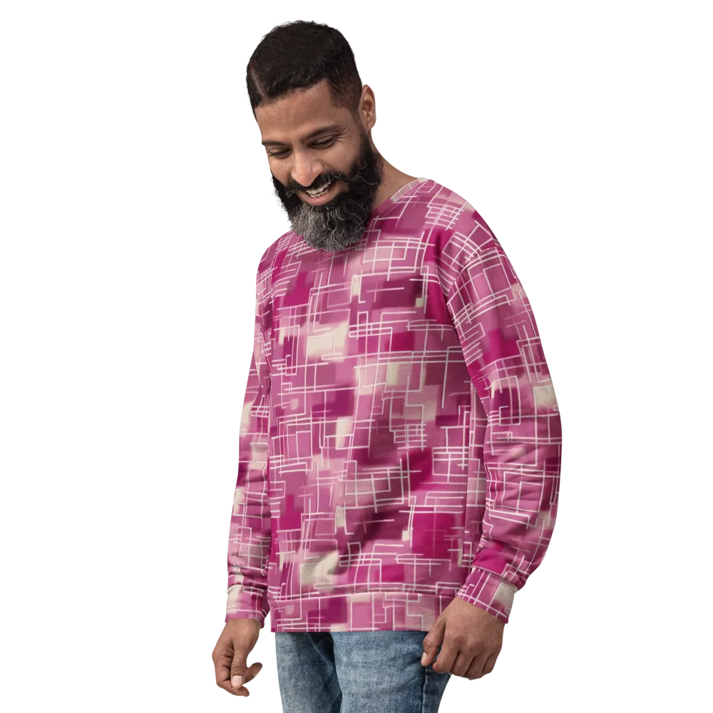Neon Grid on Sweatshirt — Left Front