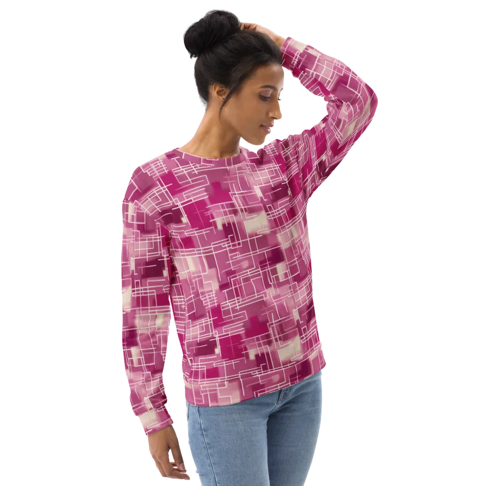 Neon Grid on Sweatshirt — Right Front
