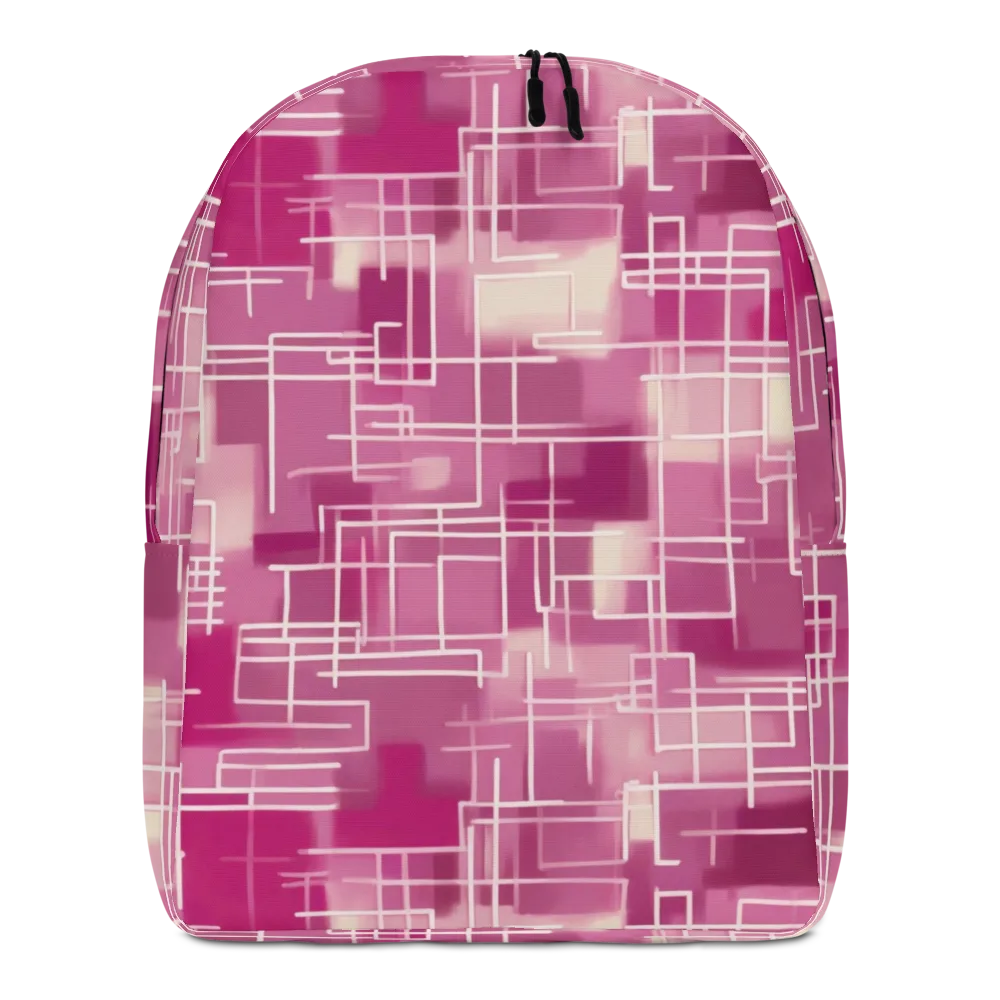 Neon Grid on Minimalist Backpack — Front