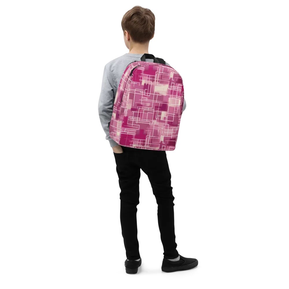 Neon Grid on Minimalist Backpack — Right Front