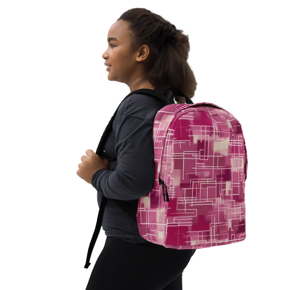 Neon Grid on Minimalist Backpack — Right Front