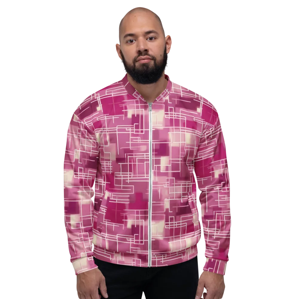Neon Grid on Bomber Jacket — Front