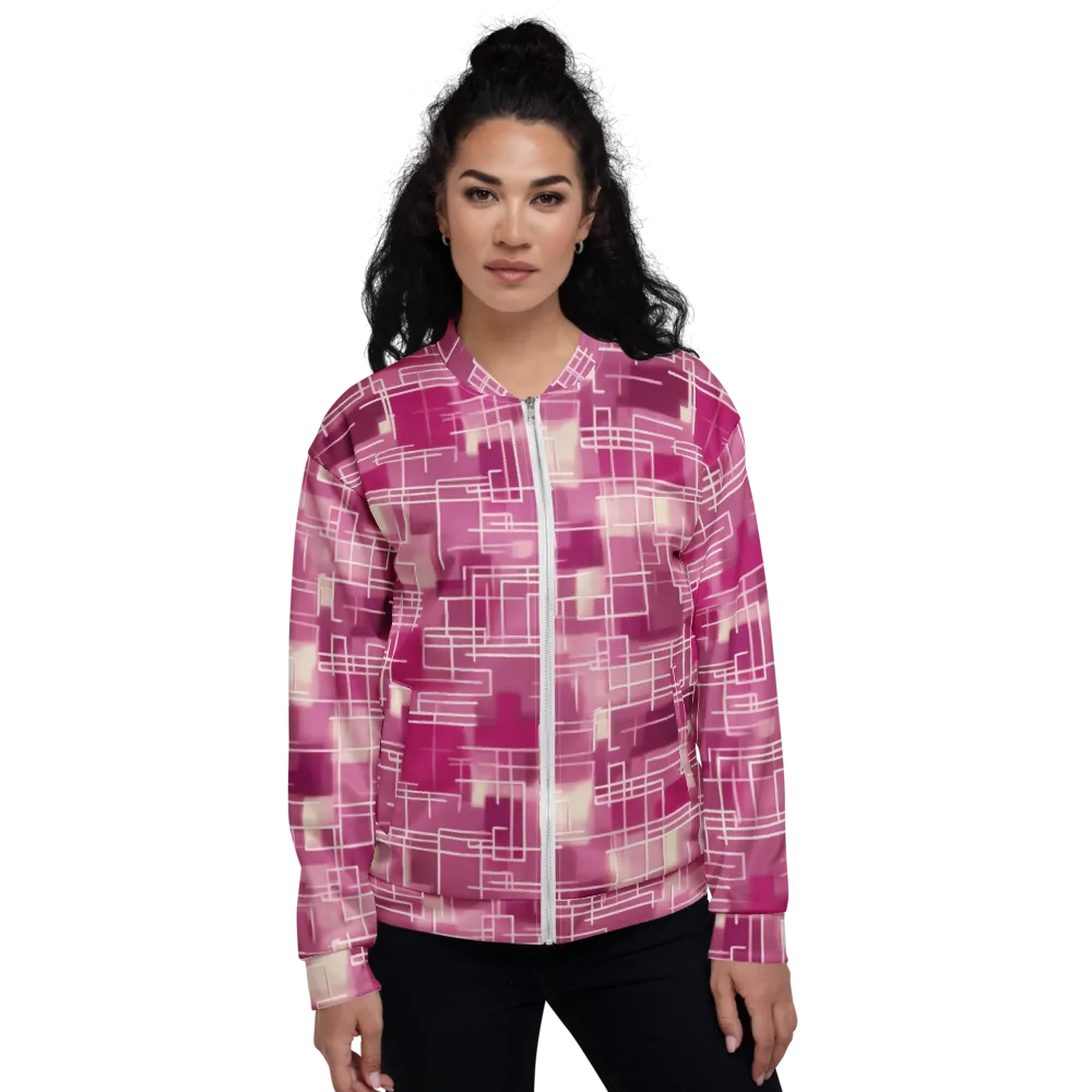 Neon Grid on Bomber Jacket — Front