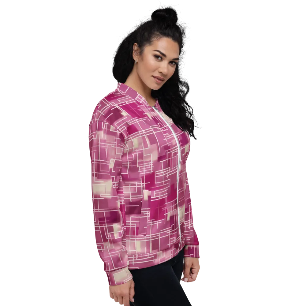 Neon Grid on Bomber Jacket — Right