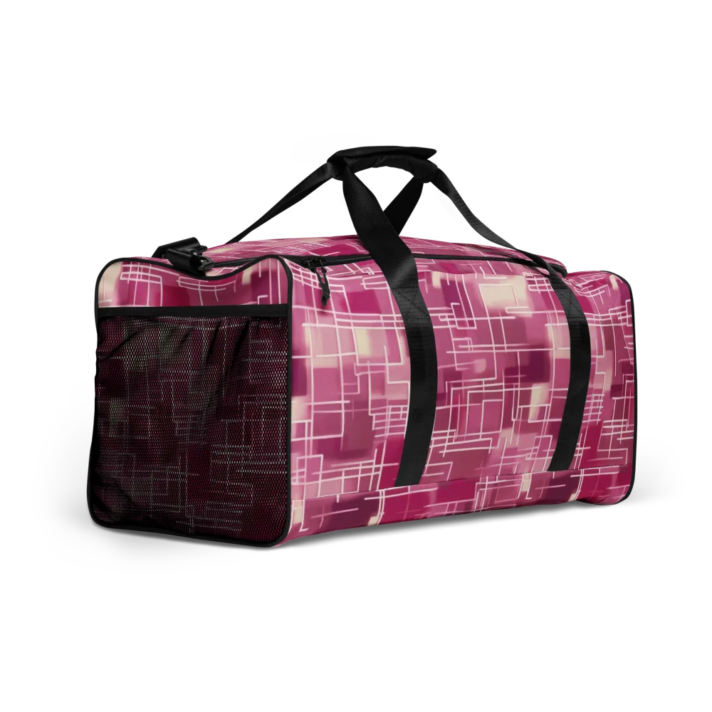 Neon Grid on Duffle Bag — Right Front