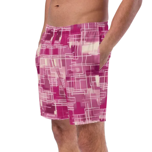 Neon Grid on a Swim Trunks