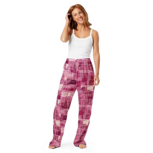 Neon Grid on a Women's Pajama Pants