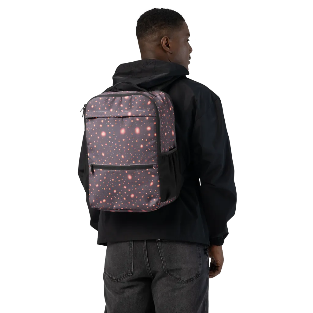 Coral Stardust on Utility Backpack — Back