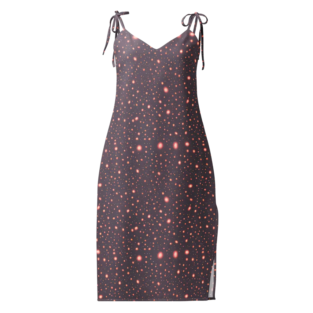 Coral Stardust on Slip Dress — Front