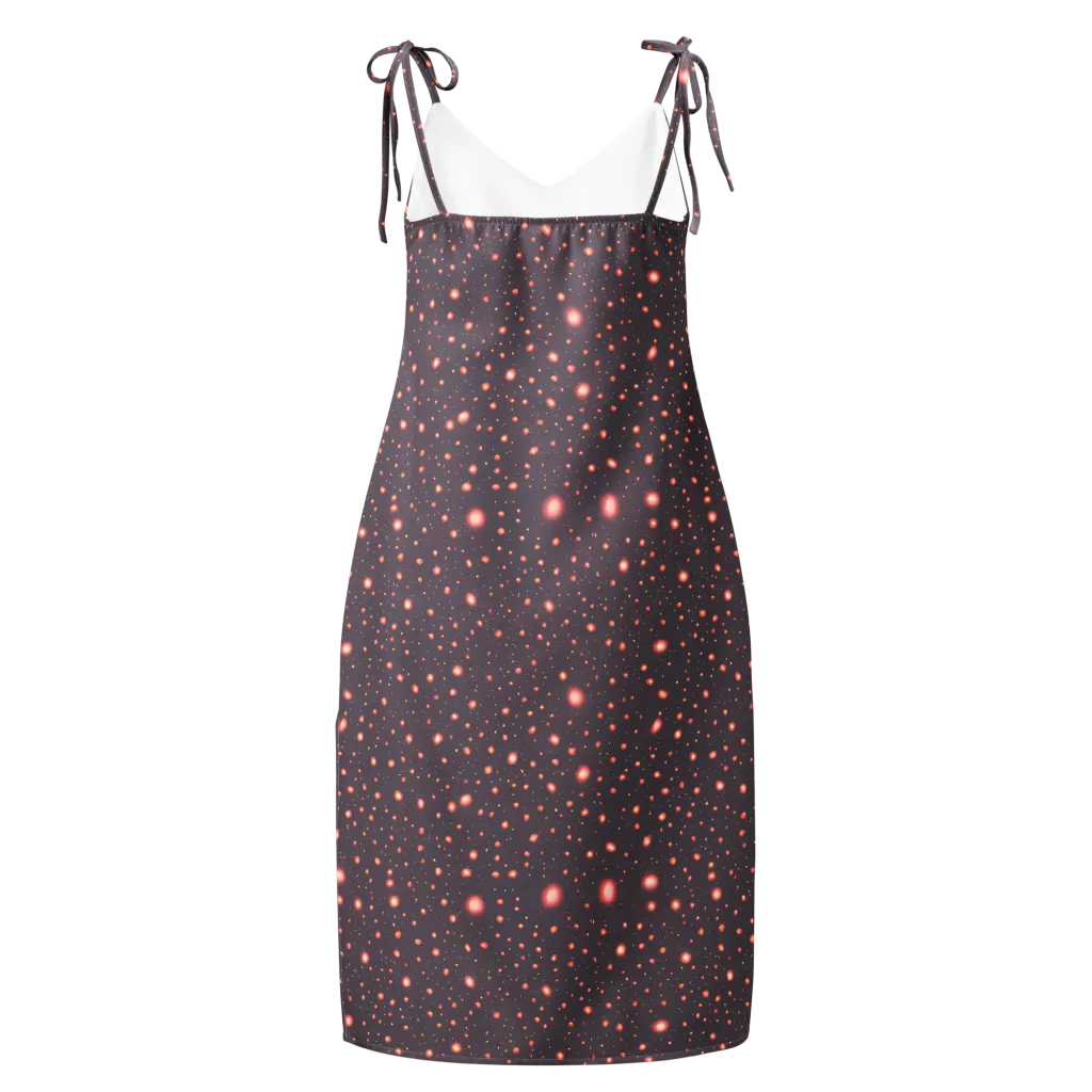 Coral Stardust on Slip Dress — Back