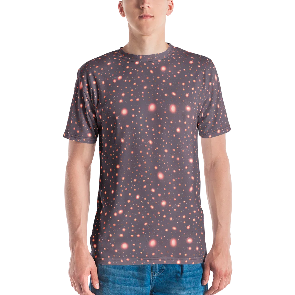 Coral Stardust on Men's Crew Neck T-Shirt — Front