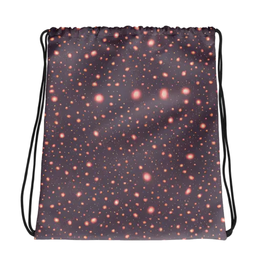 Coral Stardust on a Drawstring Bag