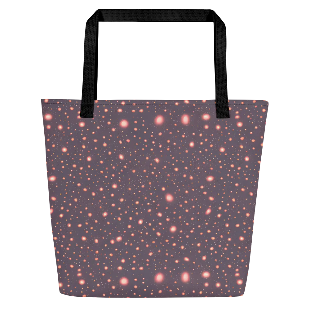 Coral Stardust on Large Tote Bag W/ Pocket — Front