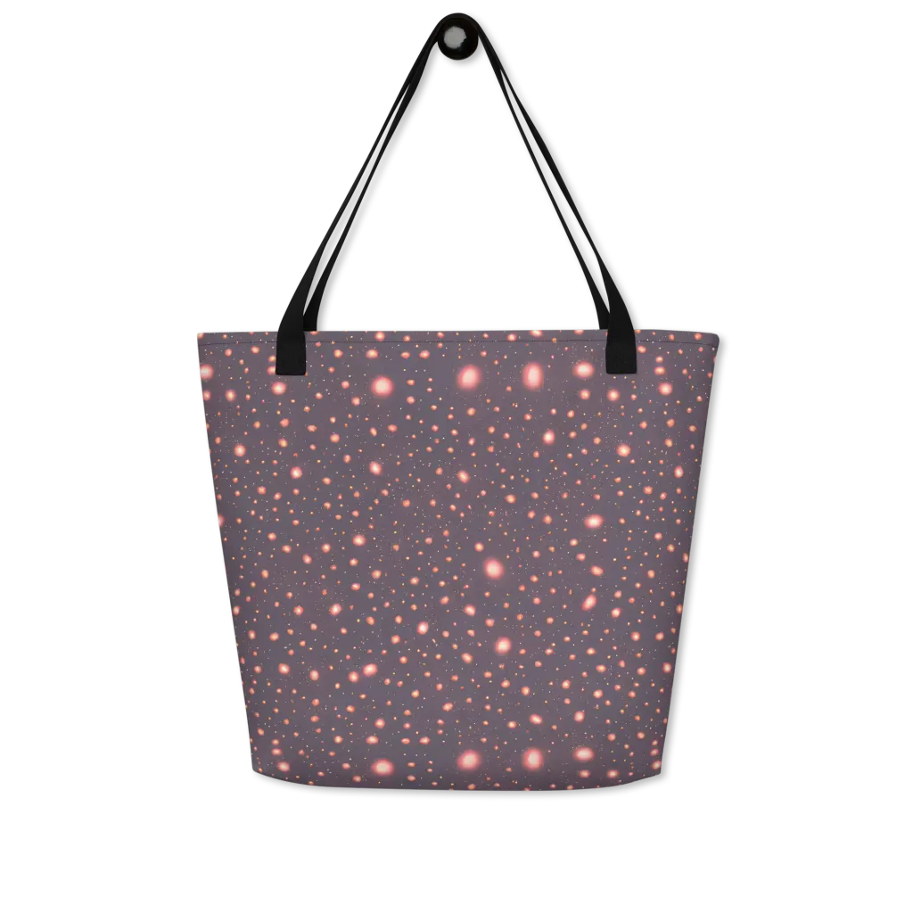 Coral Stardust on Large Tote Bag W/ Pocket — Front