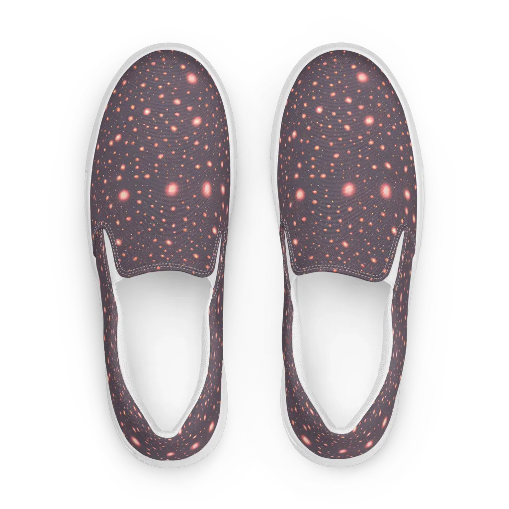 Coral Stardust on Women's Slip-On Canvas Shoes — Front