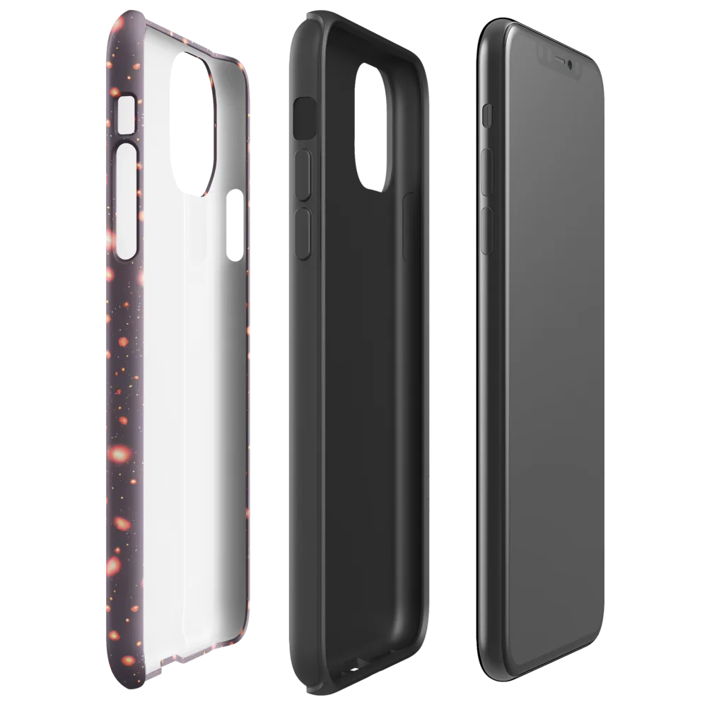 Coral Stardust on Tough Case for iPhone® — Right