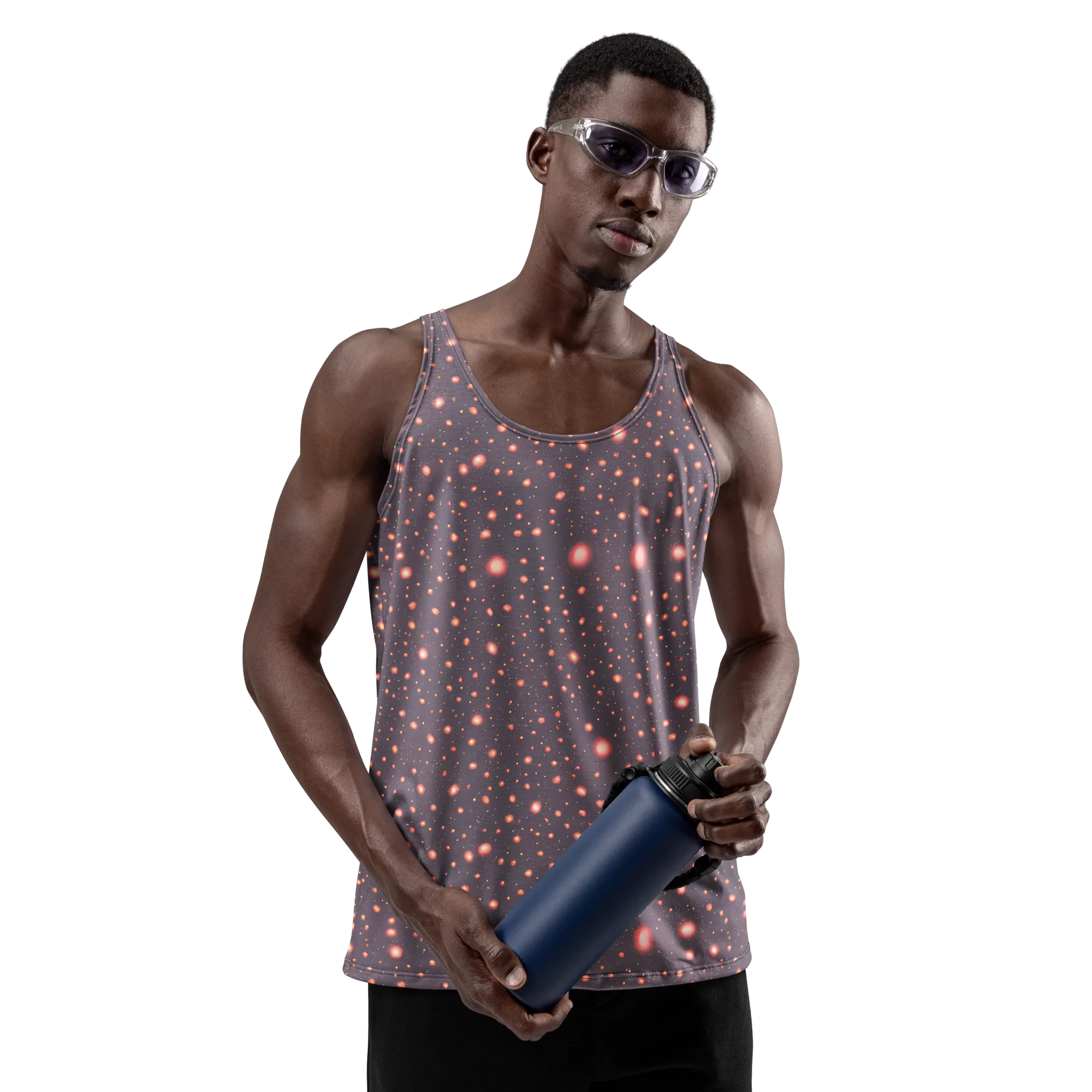 Coral Stardust on Men's Tank Top — Front