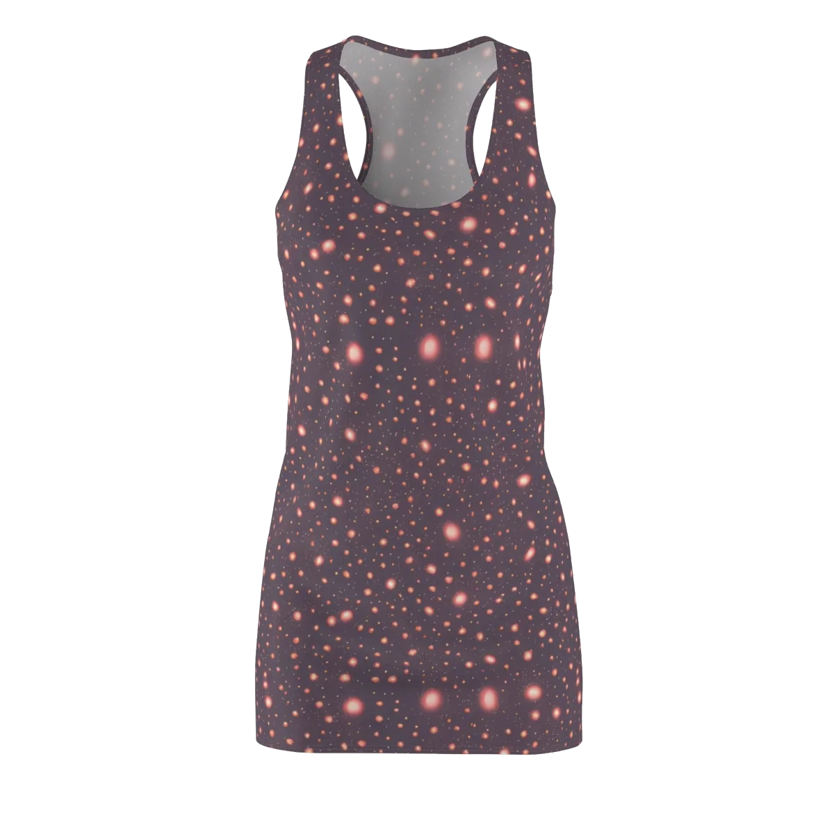 Coral Stardust on Racerback Dress — Front