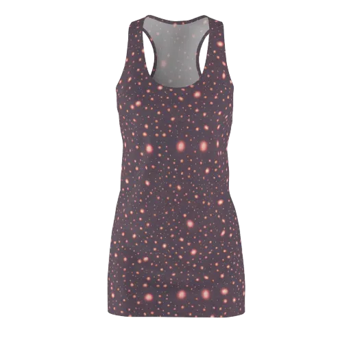 Coral Stardust on a Racerback Dress