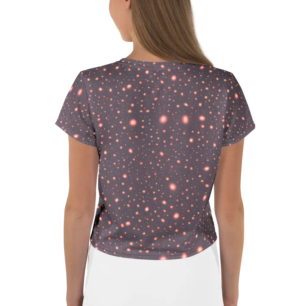 Coral Stardust on Crop Tee — Back