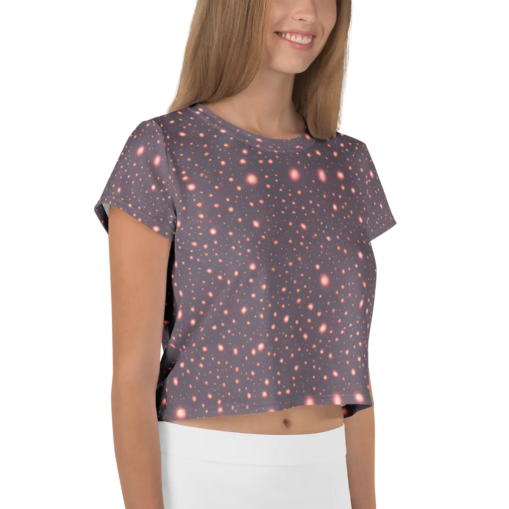 Coral Stardust on Crop Tee — Right