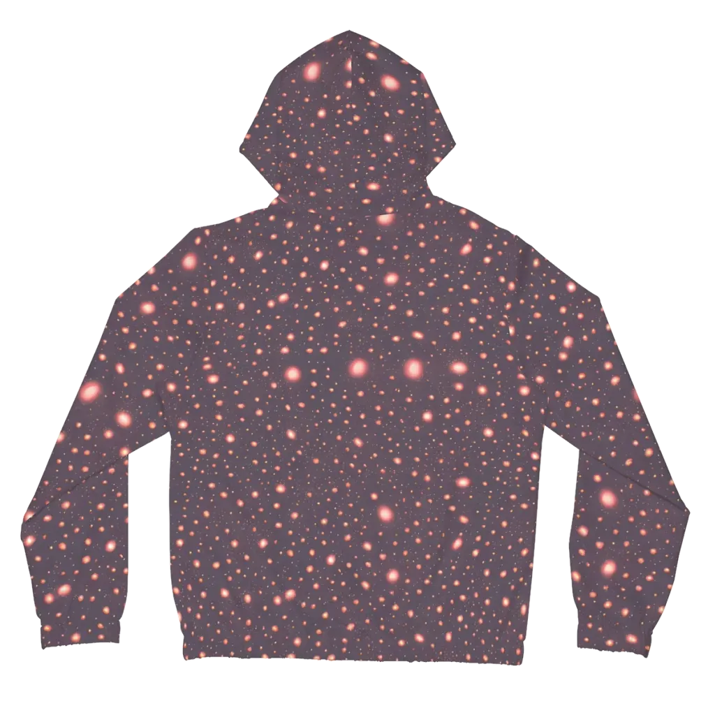 Coral Stardust on Women's Full-Zip Hoodie — Back