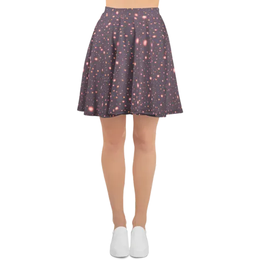 Coral Stardust on a Skater Skirt