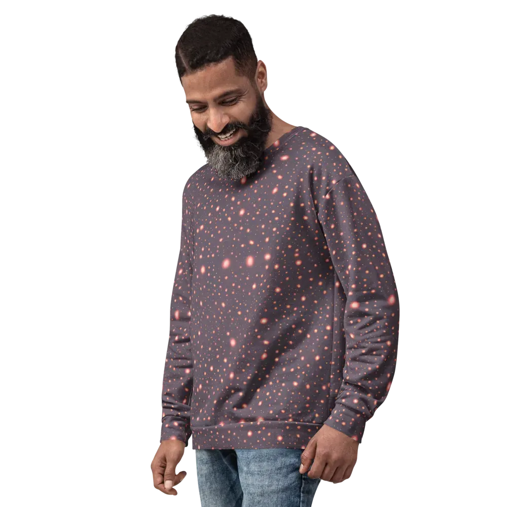 Coral Stardust on Sweatshirt — Left Front