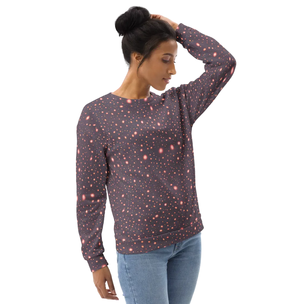 Coral Stardust on Sweatshirt — Right Front