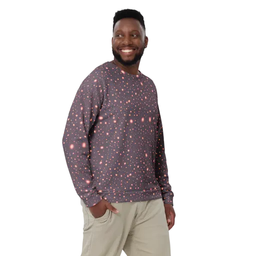 Coral Stardust on a Sweatshirt