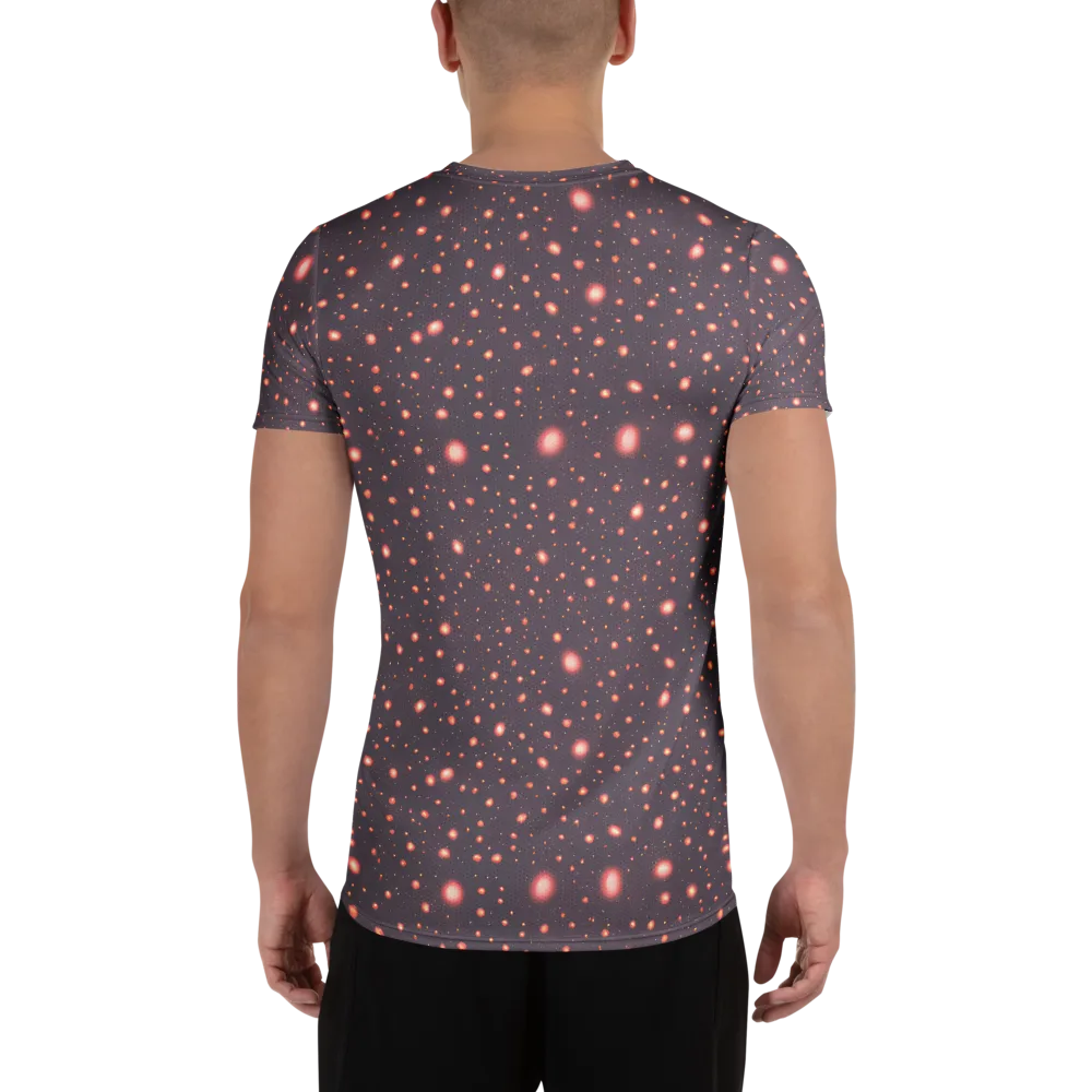 Coral Stardust on Men's Athletic T-Shirt — Back