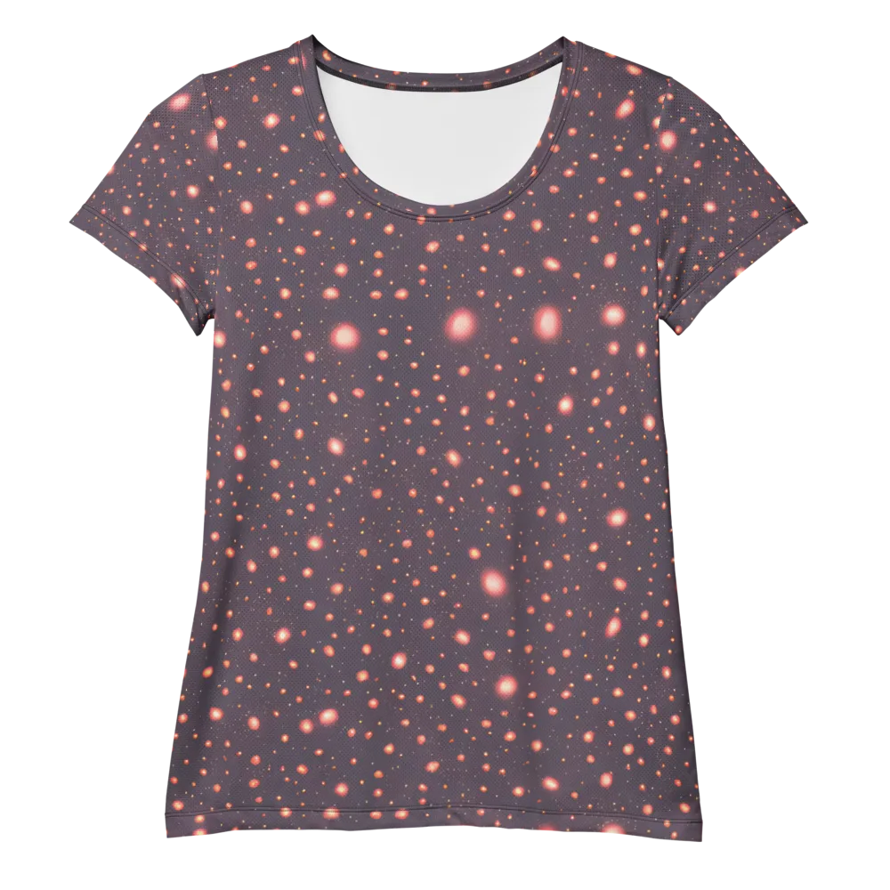 Coral Stardust on Women's Athletic T-Shirt — Front