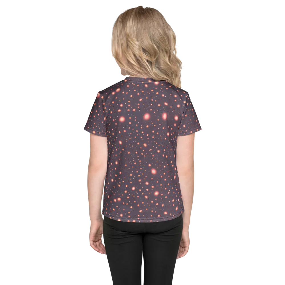 Coral Stardust on Kids Crew Neck T-Shirt — Back