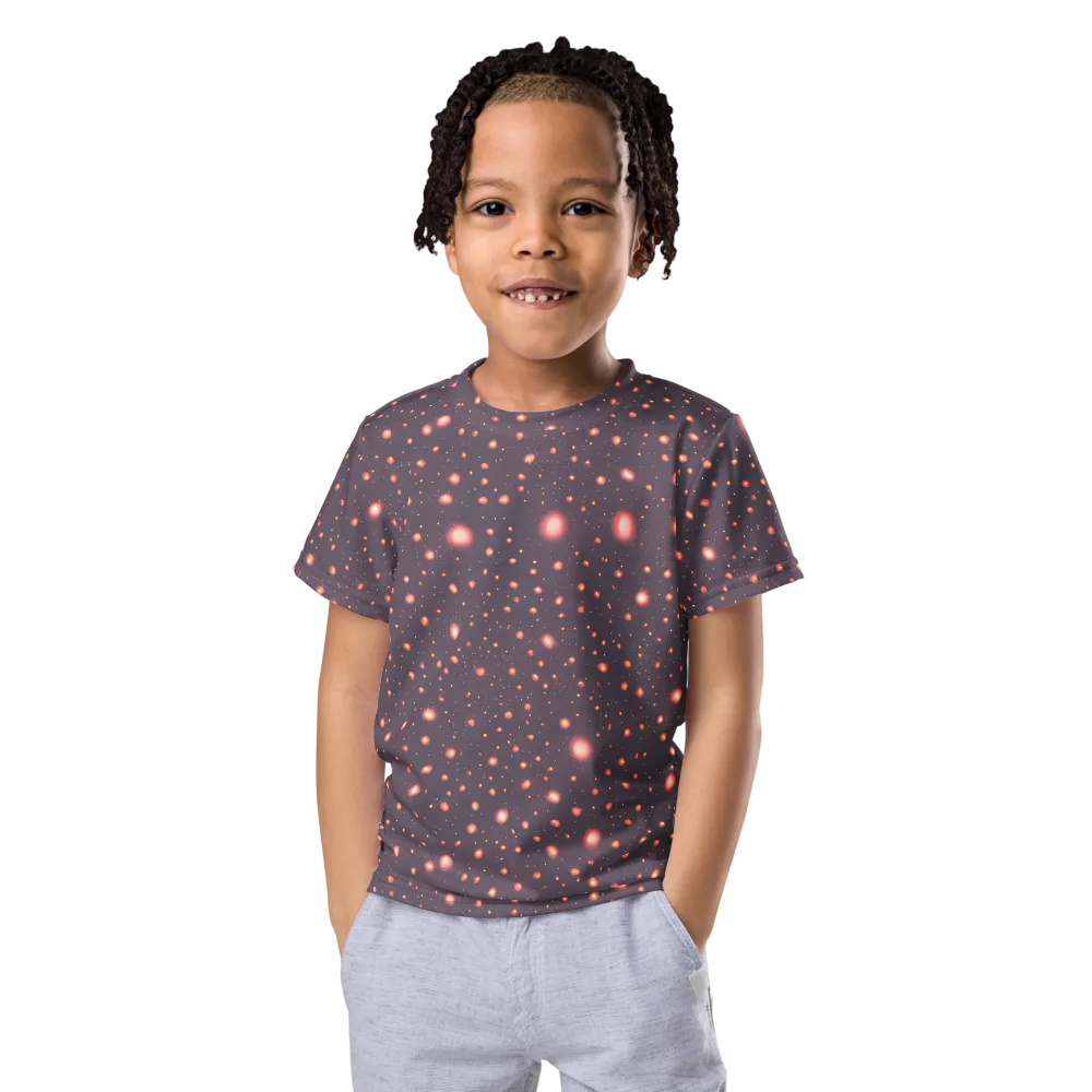 Coral Stardust on Kids Crew Neck T-Shirt — Front