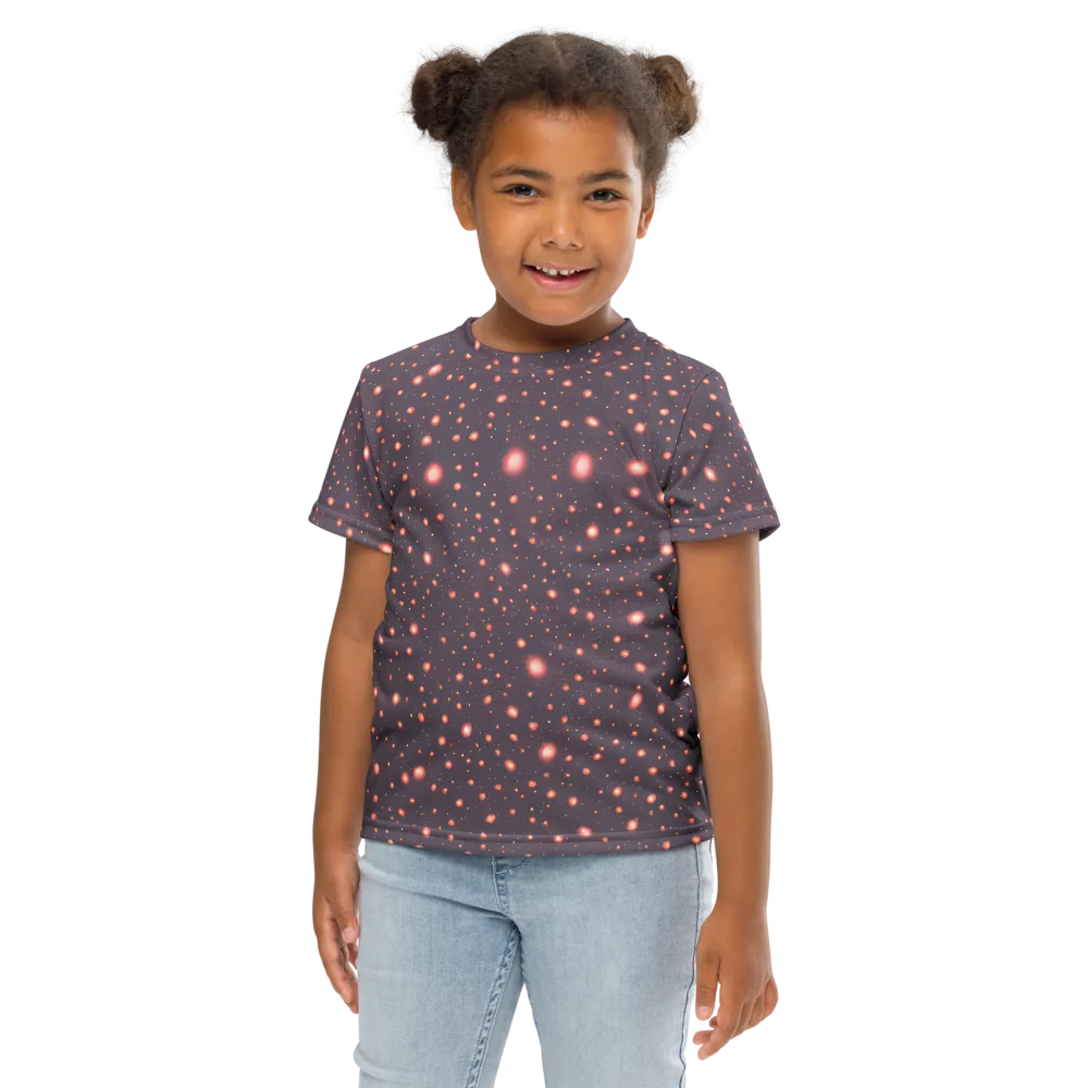 Coral Stardust on Kids Crew Neck T-Shirt — Front