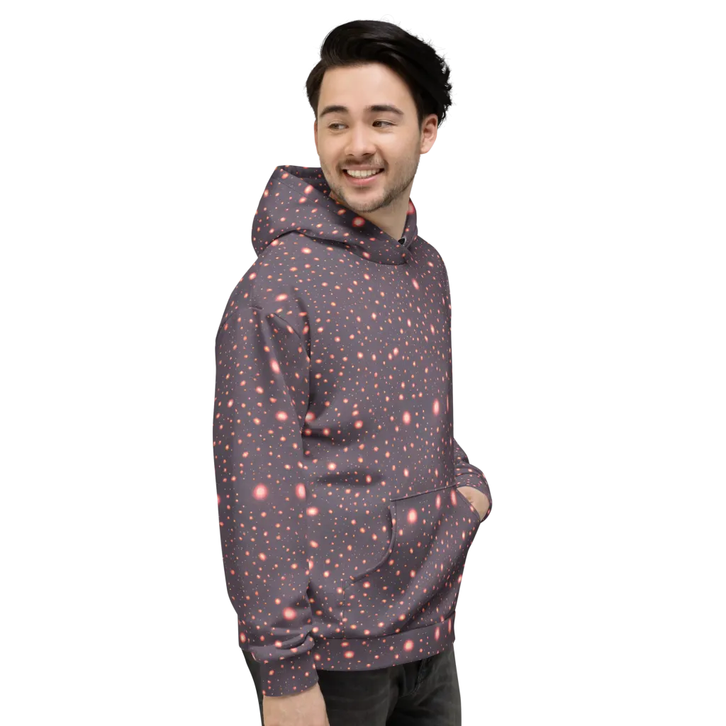Coral Stardust on Hoodie — Right