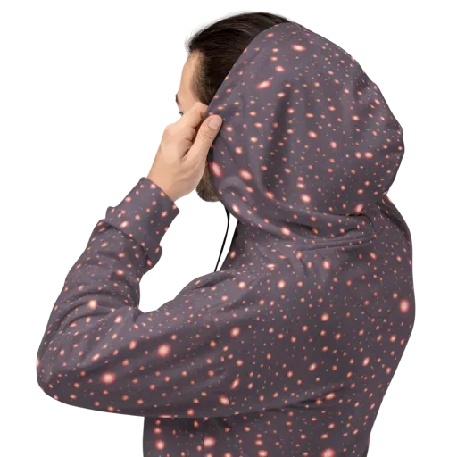 Coral Stardust on a Hoodie
