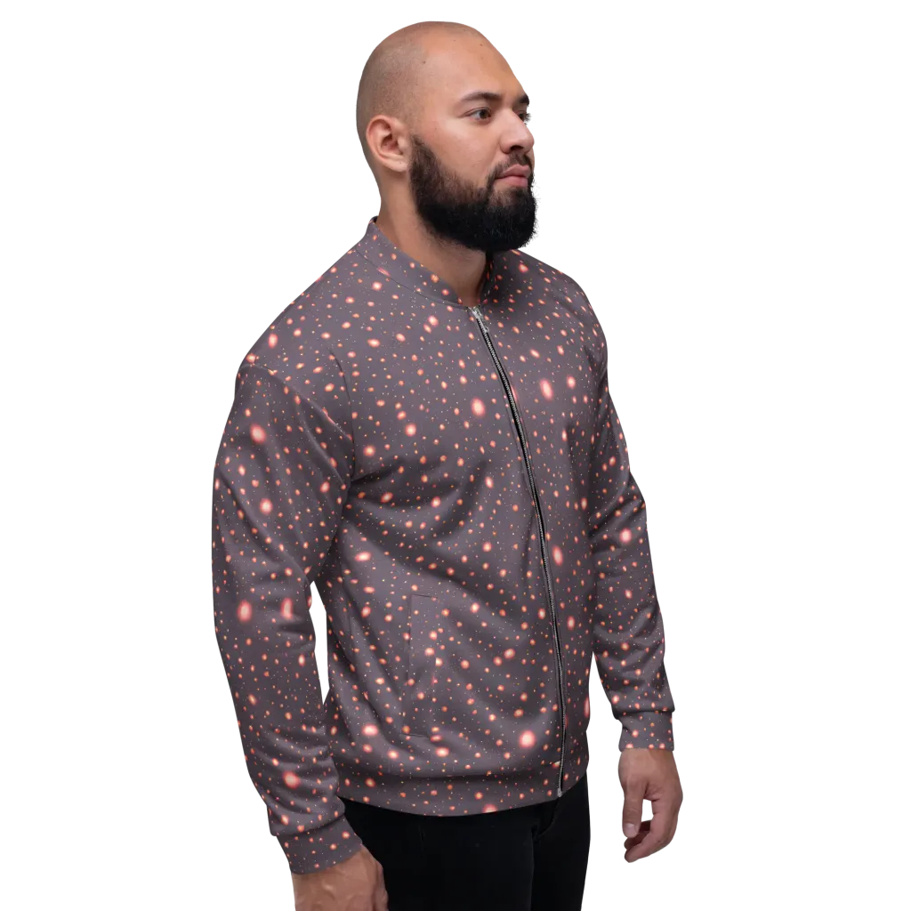 Coral Stardust on Bomber Jacket — Right