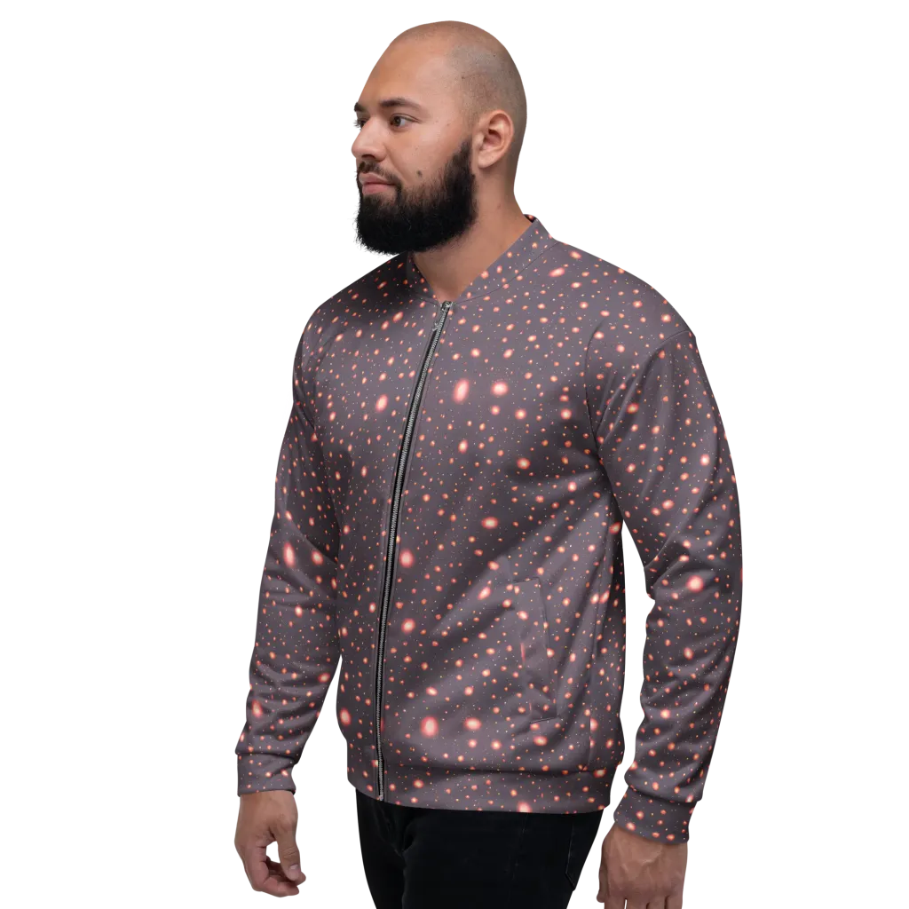 Coral Stardust on Bomber Jacket — Left