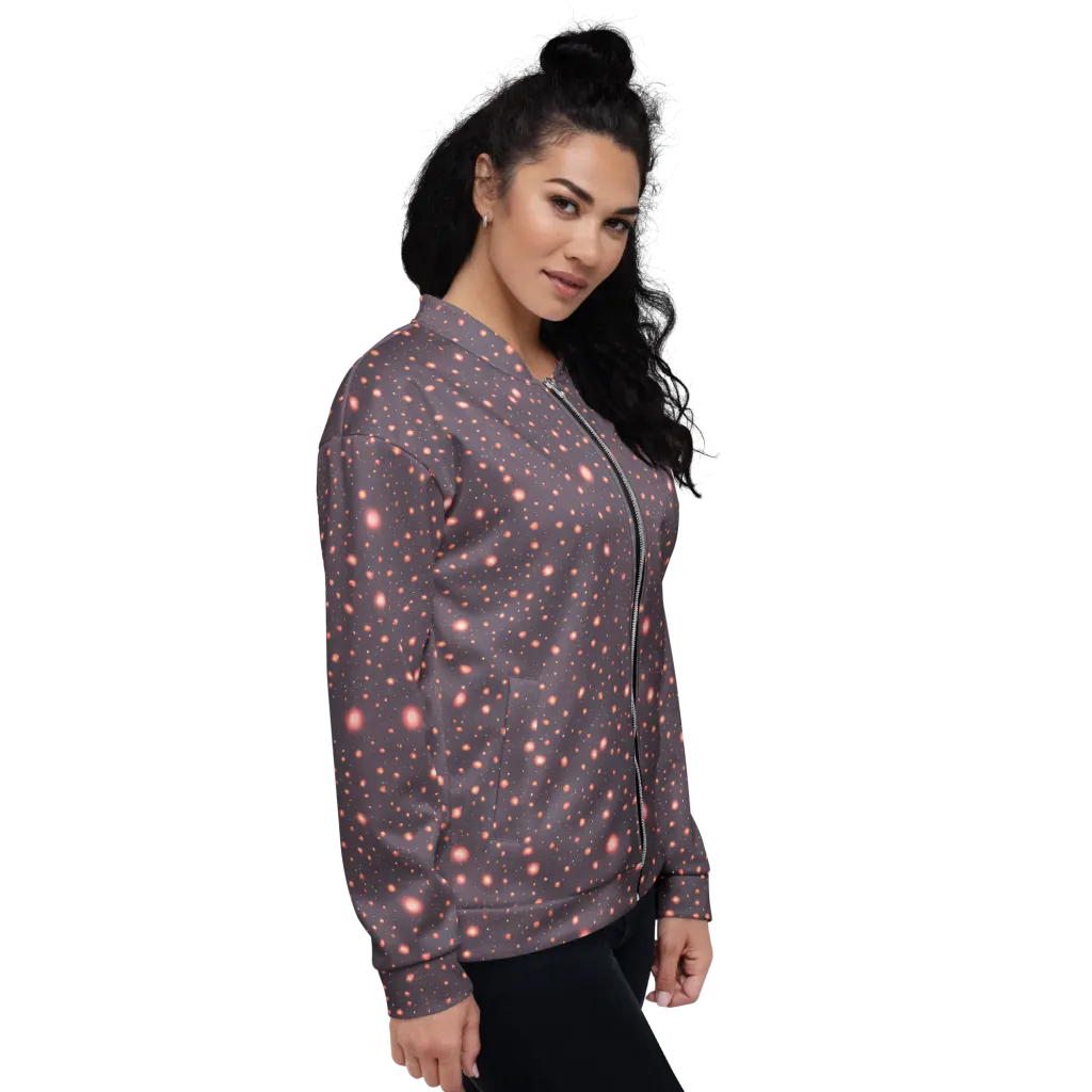 Coral Stardust on Bomber Jacket — Right