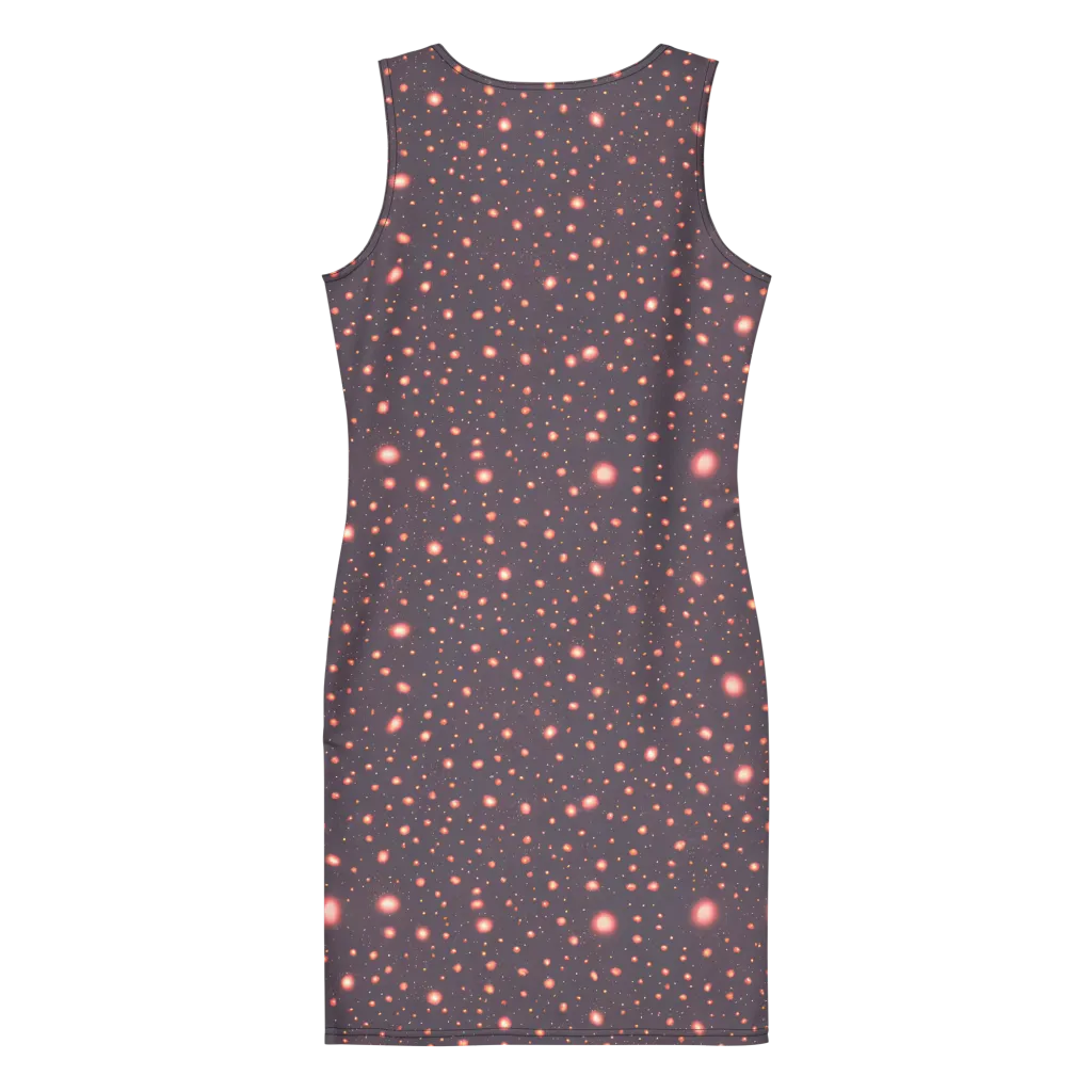 Coral Stardust on Bodycon Dress — Back